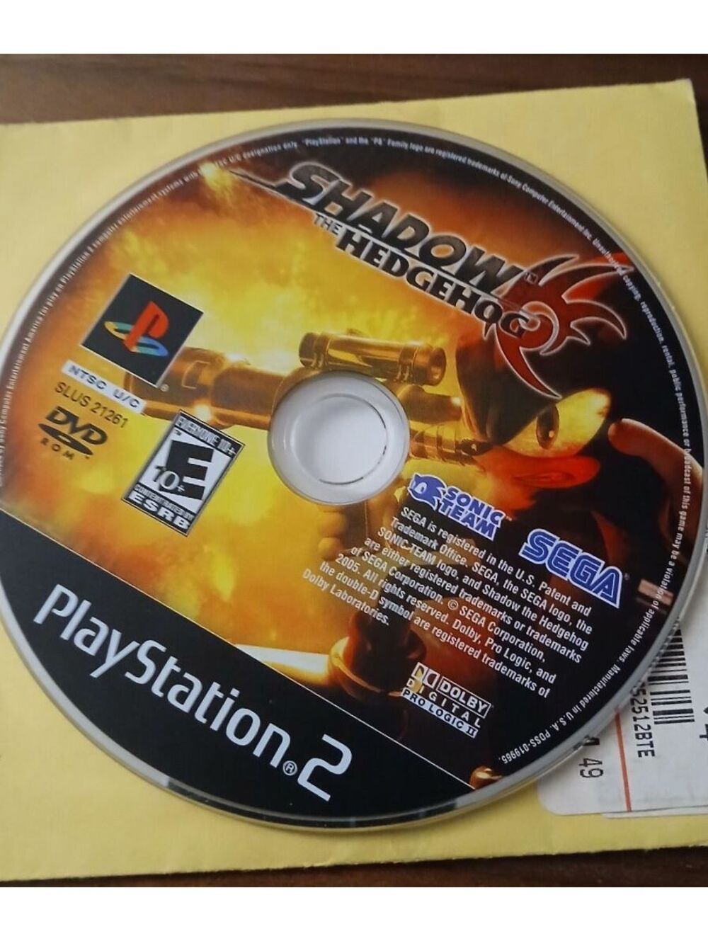 Shadow the Hedgehog (PS2 PlayStation 2, 2005)